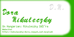 dora mikuleczky business card